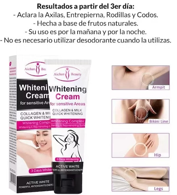 Crema aclaradora corporal