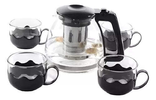 Tetera filtrante con tazas.