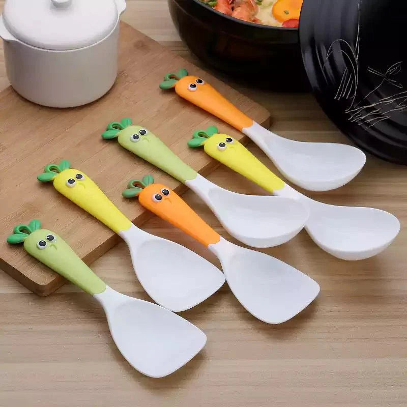 Cucharón en forma de zanahoria pack x2
