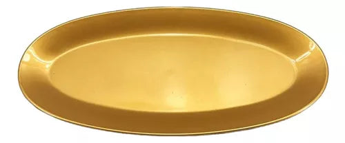 Pack de 5 Bandejas doradas decorativas.